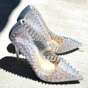 Silver Spikey Steve Madden High Heels